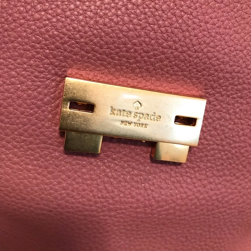 Kate Spade James Street Sparrow Satchel in Mauve Pebbled Leather